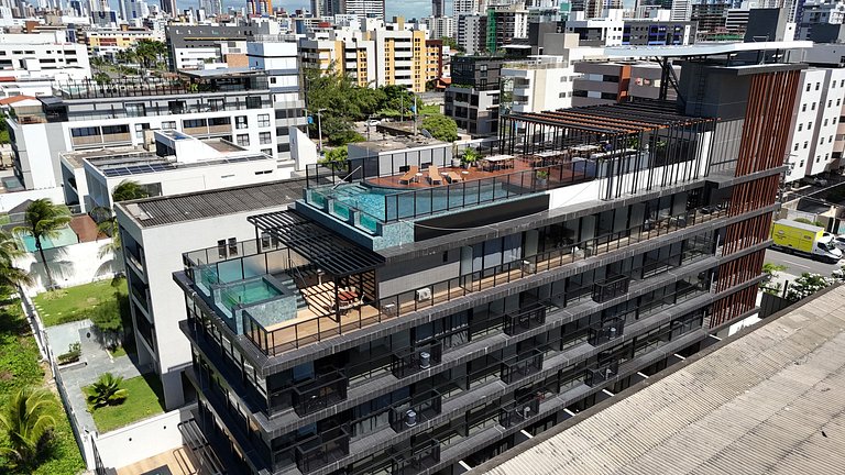 Flat Alta Marine pé na areia na praia do Bessa