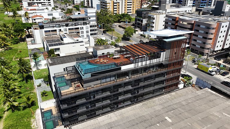 Flat pé na areia na praia do Bessa