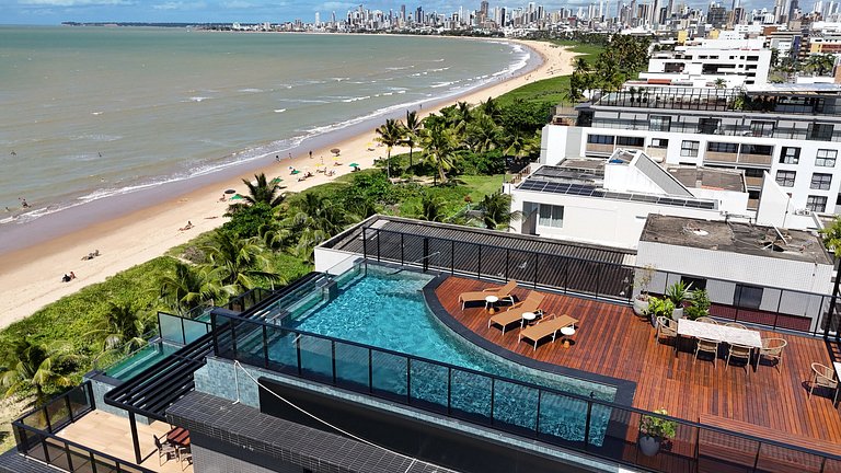 Studio pé na areia na praia do Bessa