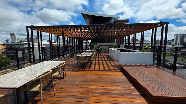 Flat pé na areia na praia do Bessa