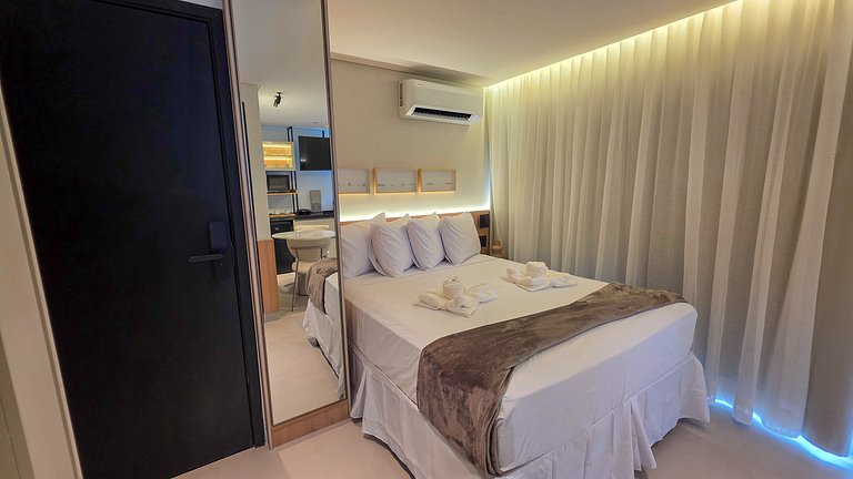 Flat pé na areia na praia do Bessa