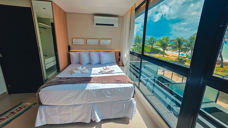 Flat pé na areia na praia do Bessa