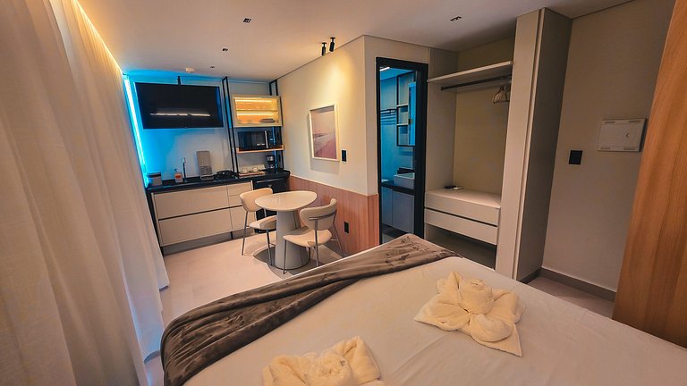 Flat pé na areia na praia do Bessa