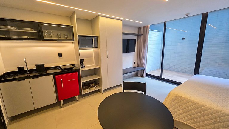 Flat pé na areia na praia do Bessa