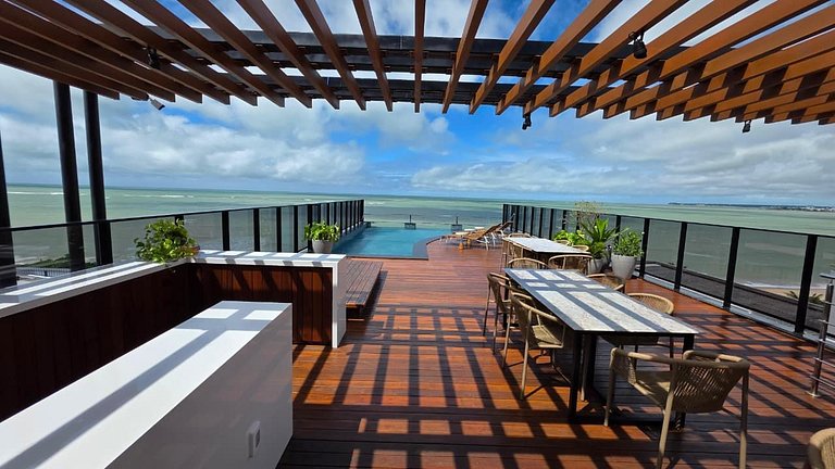 Flat Alta Marine pé na areia na praia do Bessa