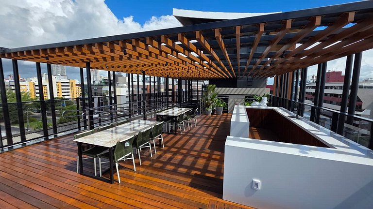 Flat Alta Marine pé na areia na praia do Bessa