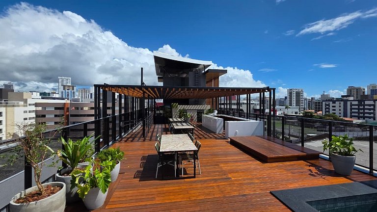 Flat Alta Marine pé na areia na praia do Bessa