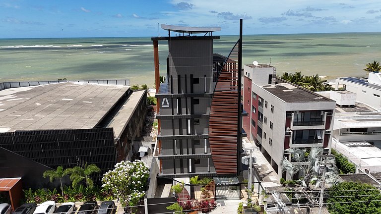 Flat Alta Marine pé na areia na praia do Bessa