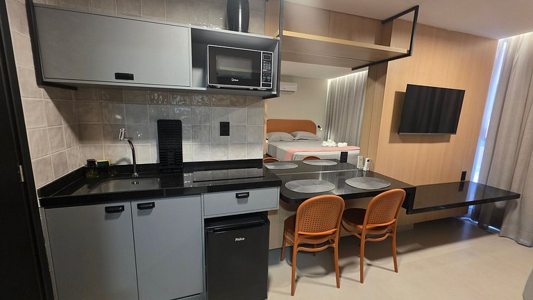 Flat Alta Marine pé na areia na praia do Bessa