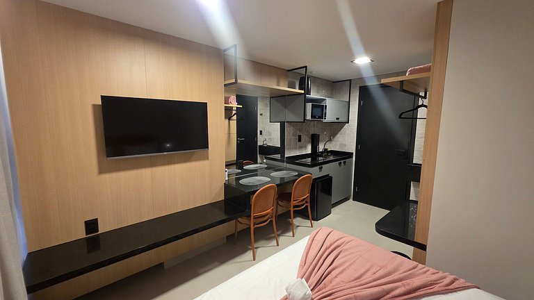 Flat Alta Marine pé na areia na praia do Bessa