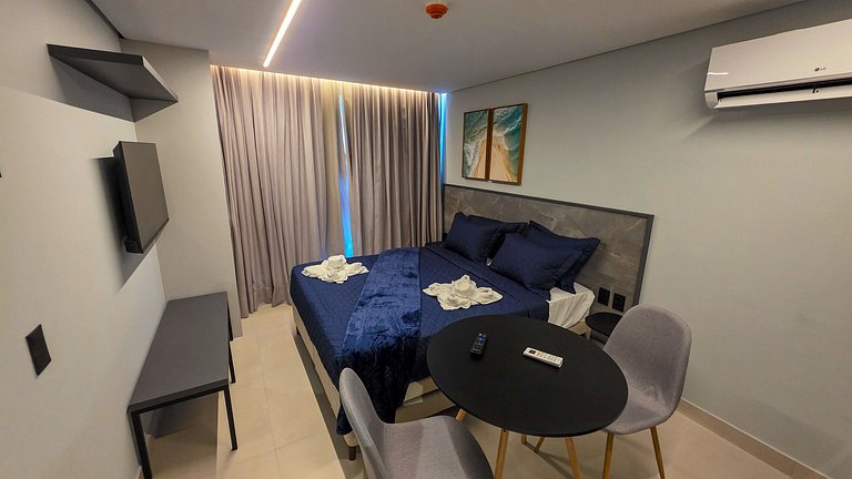 Flat pé na área com vista mar na praia do Bessa