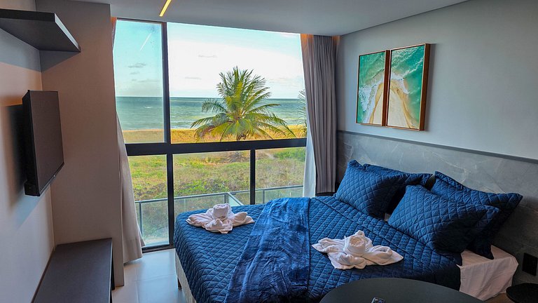 Flat pé na área com vista mar na praia do Bessa