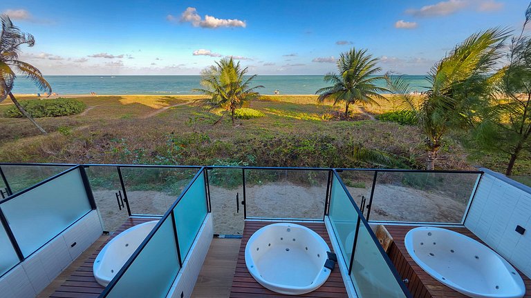 Flat pé na área com vista mar na praia do Bessa