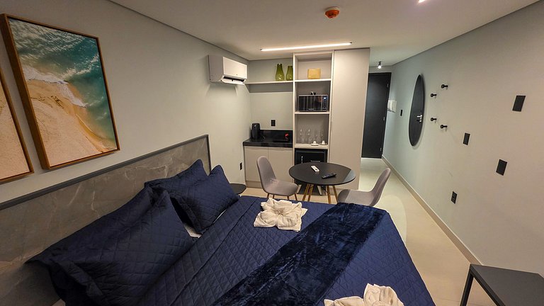 Flat pé na área com vista mar na praia do Bessa