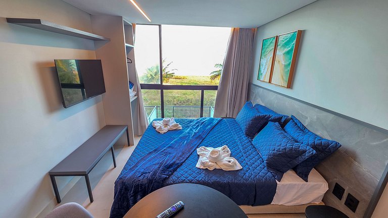 Flat pé na área com vista mar na praia do Bessa