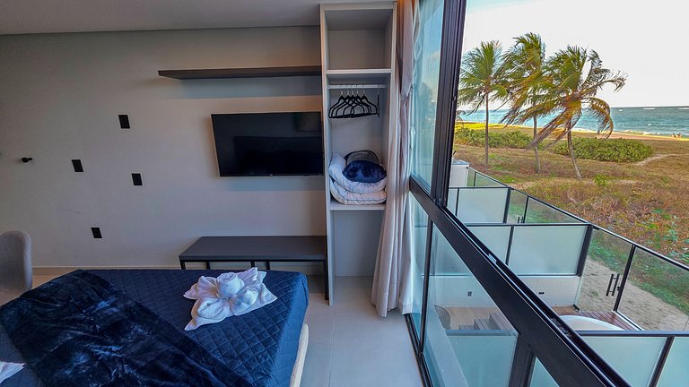 Flat pé na área com vista mar na praia do Bessa