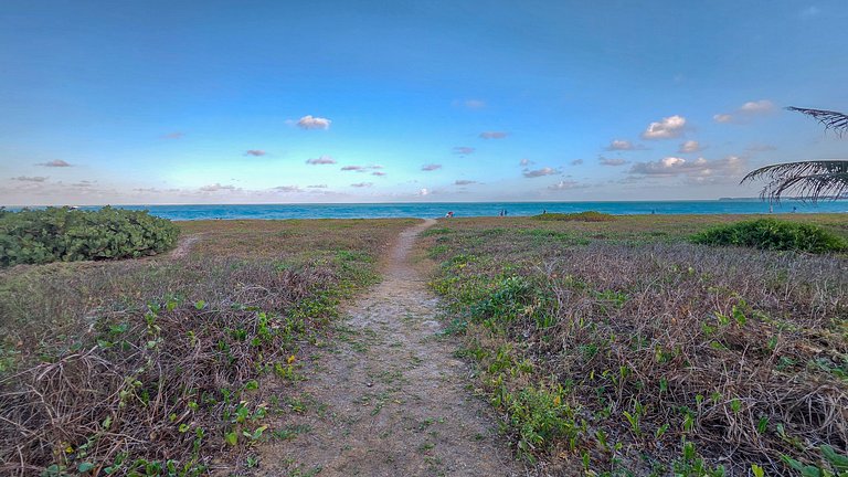 Flat pé na área com vista mar na praia do Bessa