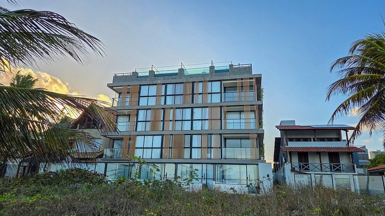 Flat pé na área com vista mar na praia do Bessa