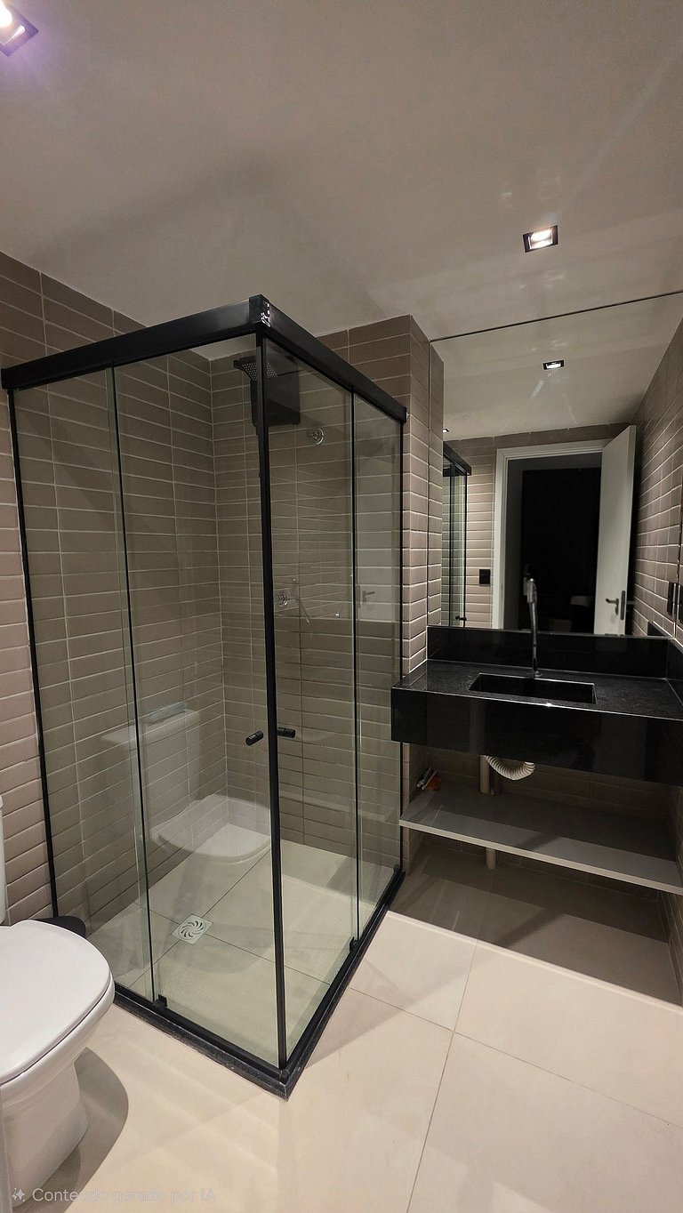 Flat pé na área com vista mar na praia do Bessa