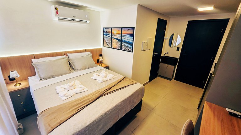 Flat pé na areia na praia do Bessa