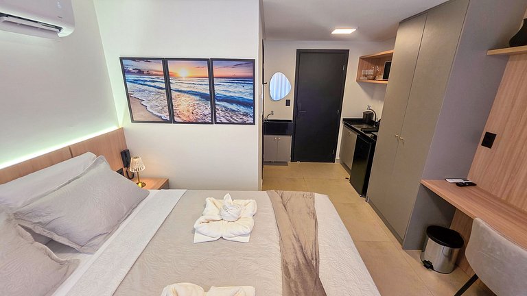 Flat pé na areia na praia do Bessa