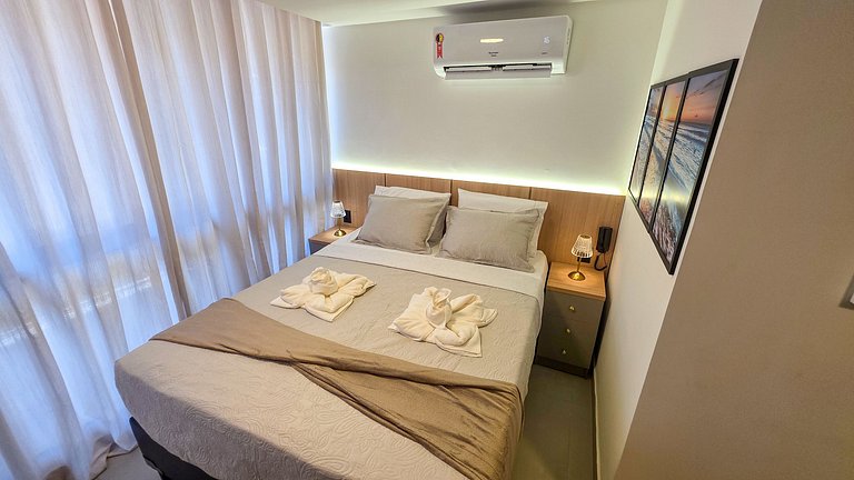 Flat pé na areia na praia do Bessa