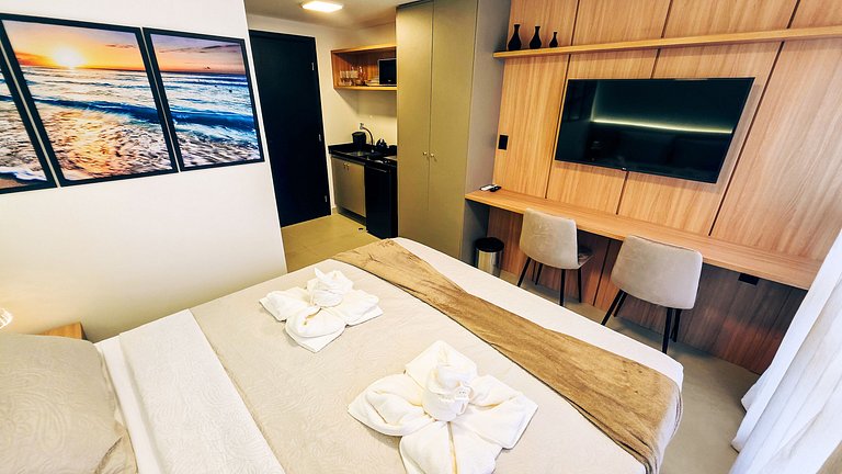 Flat pé na areia na praia do Bessa