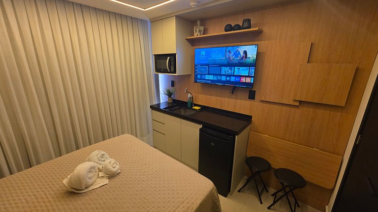 Studio pé na areia na praia do Bessa